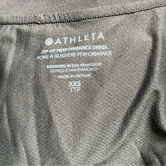 Athleta Black Zip Up Sleeveless Collared Athletic Performance Dress size XXS - Picture 11 of 11